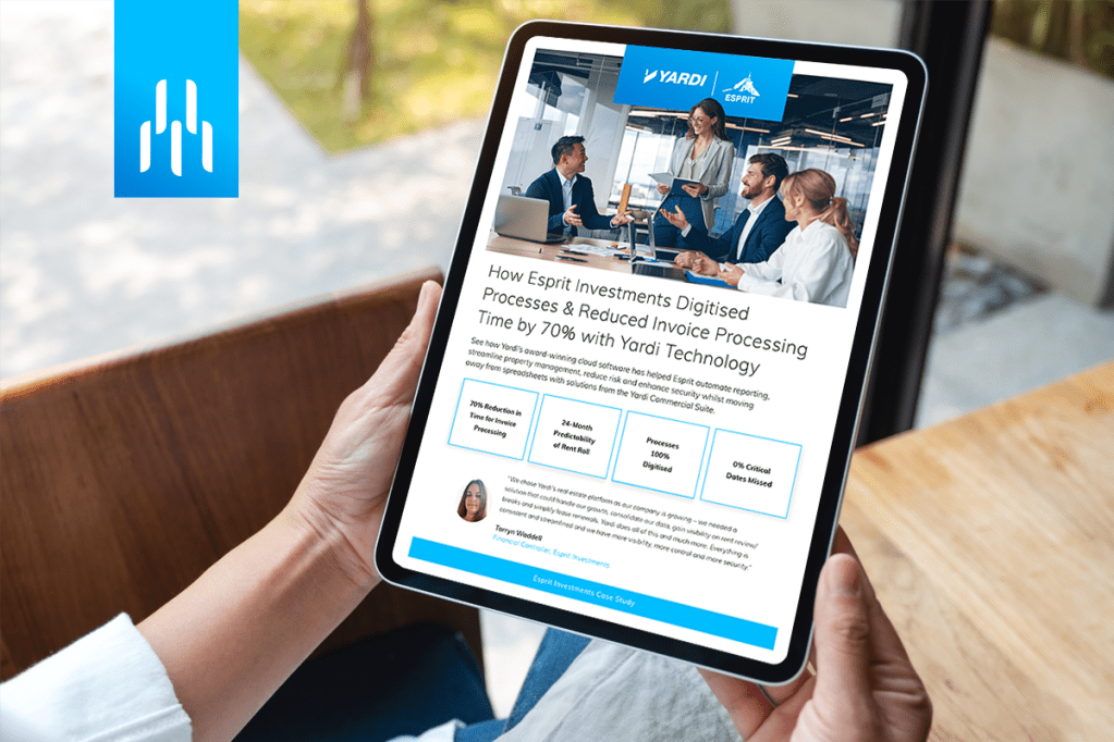 How Esprit Investments Digitised Processes & Reduced Invoice Processing Time by 70% with Yardi Technology